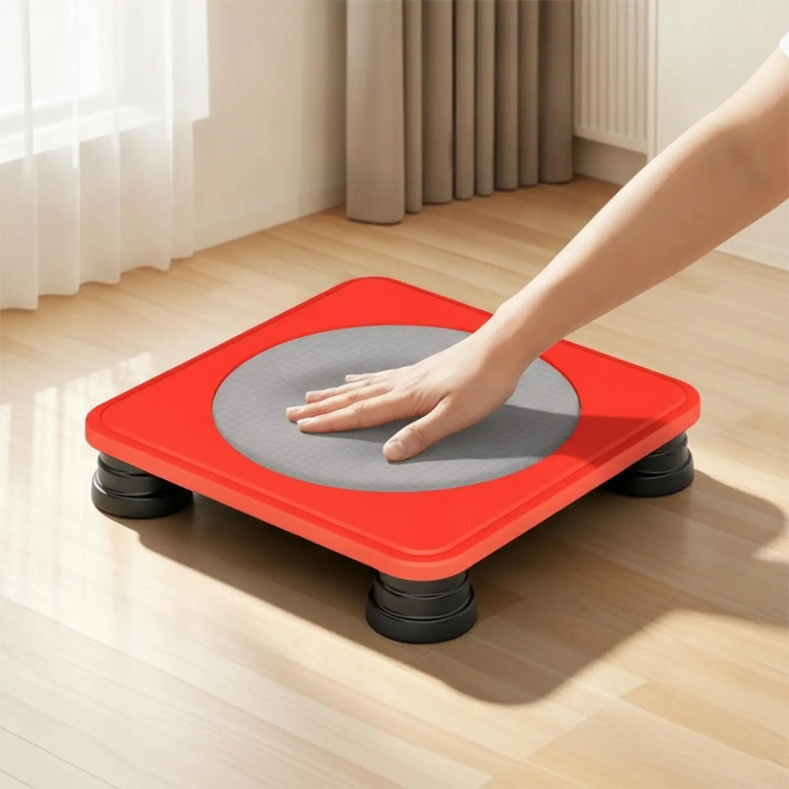 Square Trampoline with Round Mat Exercise Kids Trampoline Elastic Rebounder for