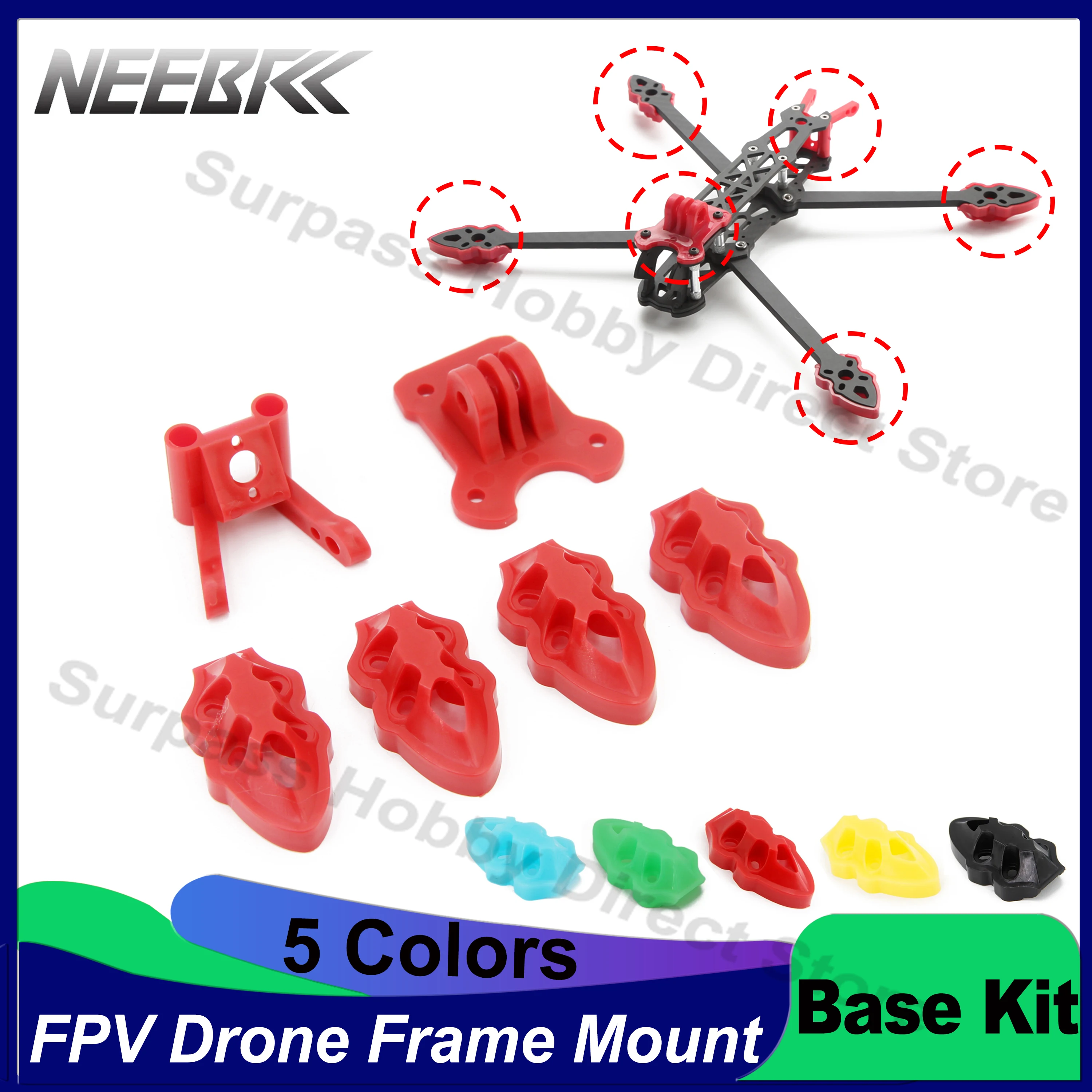 Mark4 7inch 295mm 315mm RC Plane FPV Racing Drone Quadcopter Frame Camera Mounting/Antenna/Motor Mounting Base 3D Print Kit