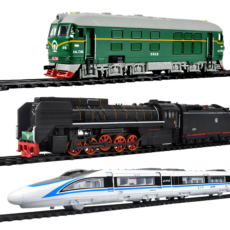 Dongfeng Locomotive Metal Train Diesel Model Traction Steam Train Sound And Light Toy Boy\'s Birthday Gifts