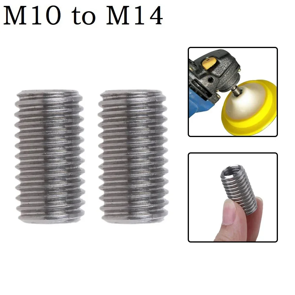 2Pcs M10 To M14 Adapter Angle Grinder Polisher Interface Connector Converter Screw Connecting Grinder Adapter Converter Thread