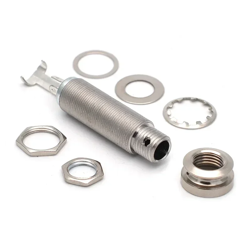 

10 шт. CYLINDER гитарный звукосниматель, наконечник, выходной разъем, никелевый ремешок, замок, хромированный
