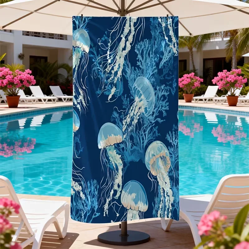 Colorful Jellyfish Ocean Beach Towel Underwater Marine Art Print Quick Dry Sandproof Absorbent Towel for Beach Travel Vacation