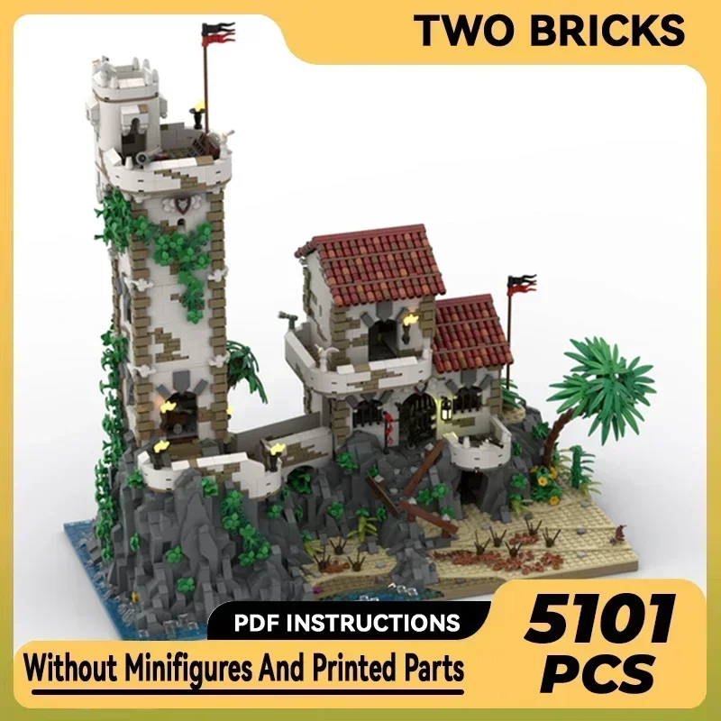 

Naval Port Model Moc Building Bricks Old Guard House And Tower Technology Modular Blocks Gifts Christmas Toys DIY Sets Assembly