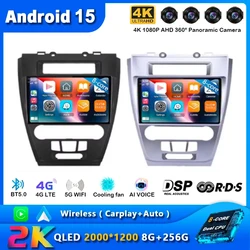Android 15 For Ford Fusion Mondeo Mustang 2009 2010 2011 2012 Car Radio QLED Multimedia Players GPS Navigator Stereo Receiver