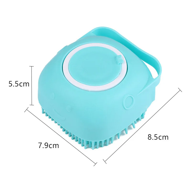 Dog Cat Bath Brush Massage Gloves Soft Silicone Brush Bathroom Pet Accessories for Dogs Cats Bath Cleaning Grooming Supplies