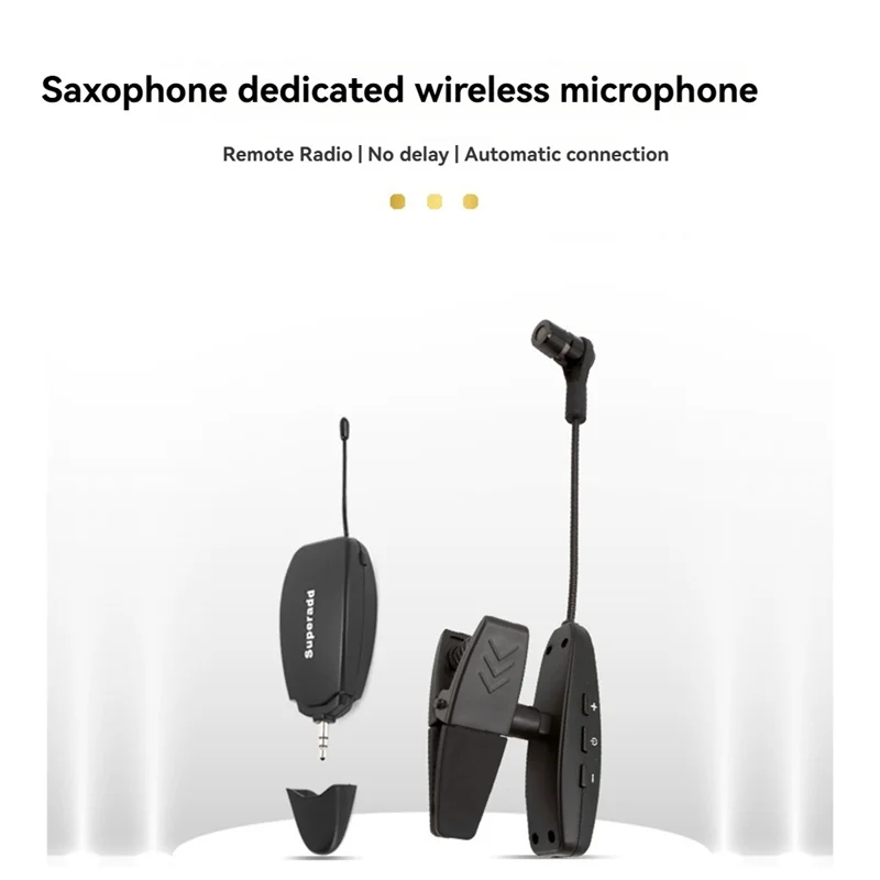 Sistem Mikrofon Nirkabel APPLIA-UHF 2.4G Untuk Instrumen Penerima Dan Pemancar Set Untuk Saksofon