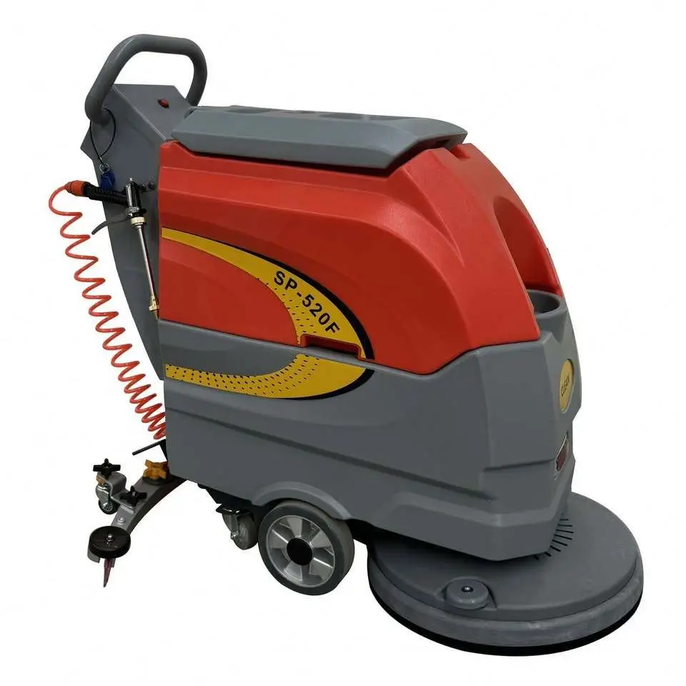 S-520 Compact Single-Brush Floor Scrubber, Walk-Behind Electric  Factory Direct for Office & Store Floor Maintenance