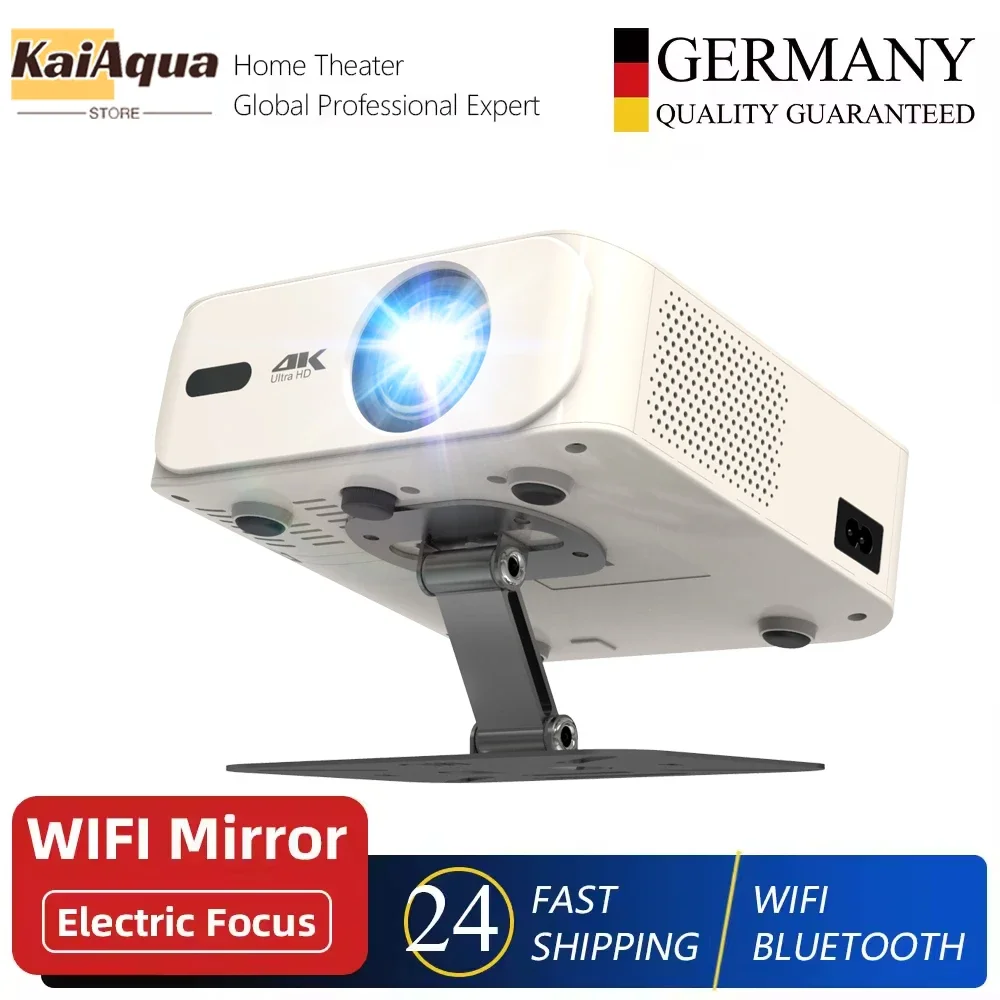 4K UHDプロジェクター 35000ルーメン Android WiFi 6 BT5.2 ネイティブ1080P フルHD ホームシアター ムービープロジェクター オートフォーカス スマートプロジェクター