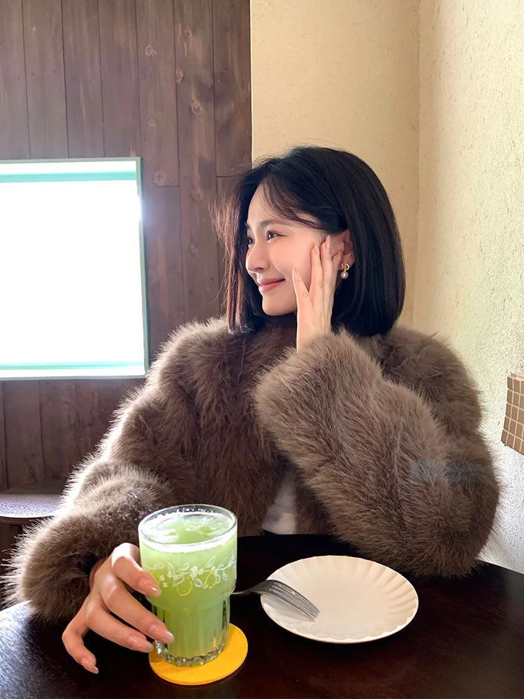 

2025 New Fashionable Winter Woman Real Fox Fur Coat Warm Fashion Natural New Luxury Stylelong Sleeve Fashion Girls Jacket Wh77