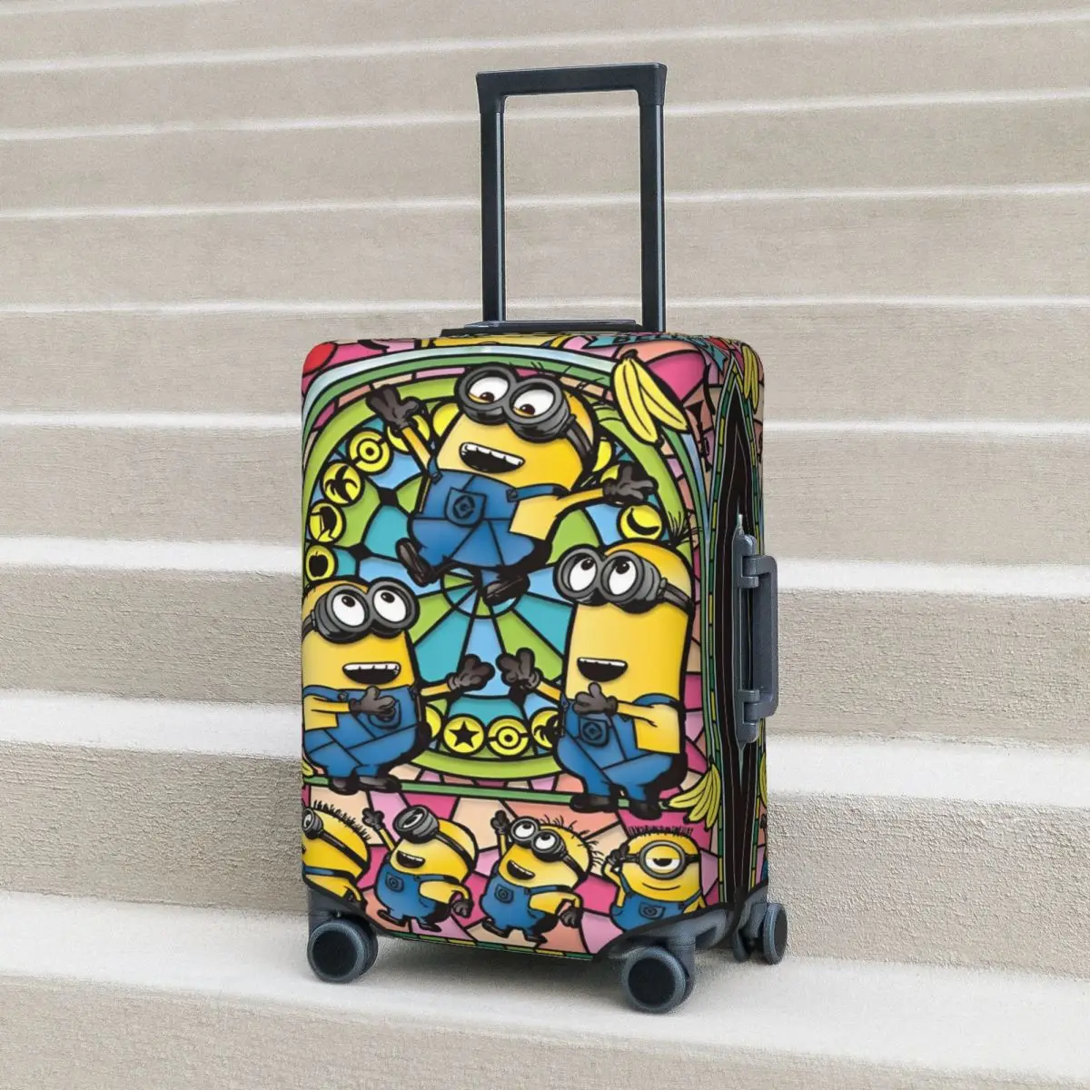 Minions Cartoon Suitcase Cover Fun Travel Protection Luggage Case Holiday