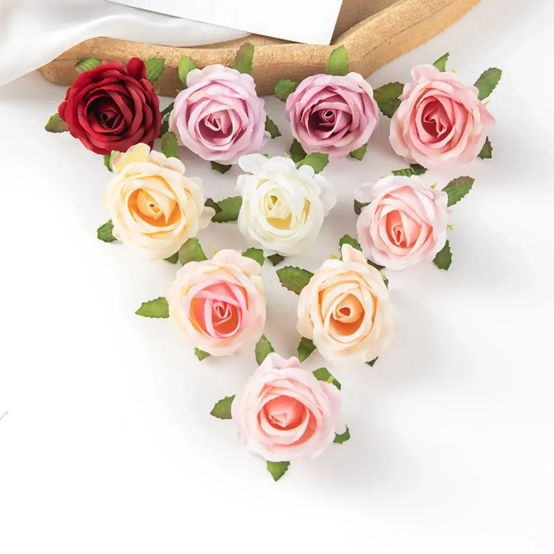 

100pcs Artificialflower Silk Rose Hotsale Diy gift candy box hairpin Home Festival Decor Christmas Garden Wedding bridal bouquet