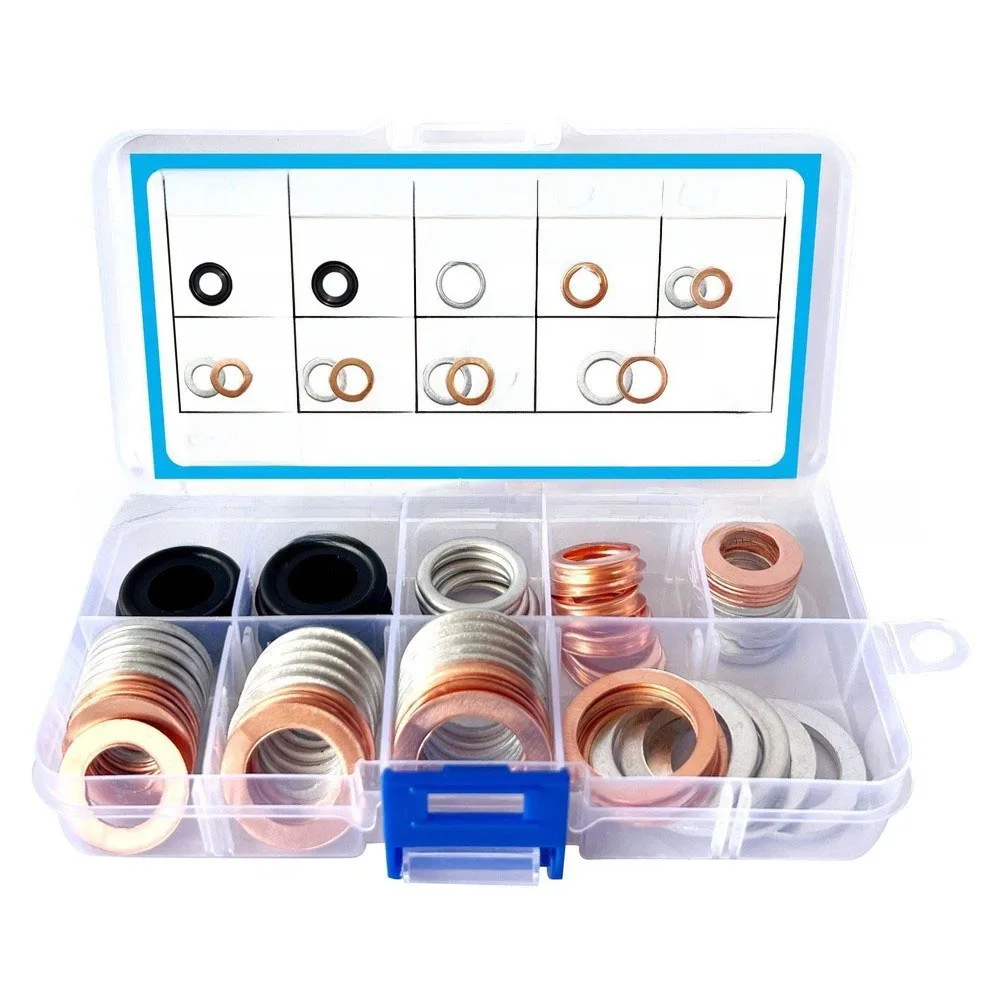 Automotive Seal Assortment Sump Drain Sealing Kit For DIY Oil Changes Reliable Sealing Performance For Compact Cars