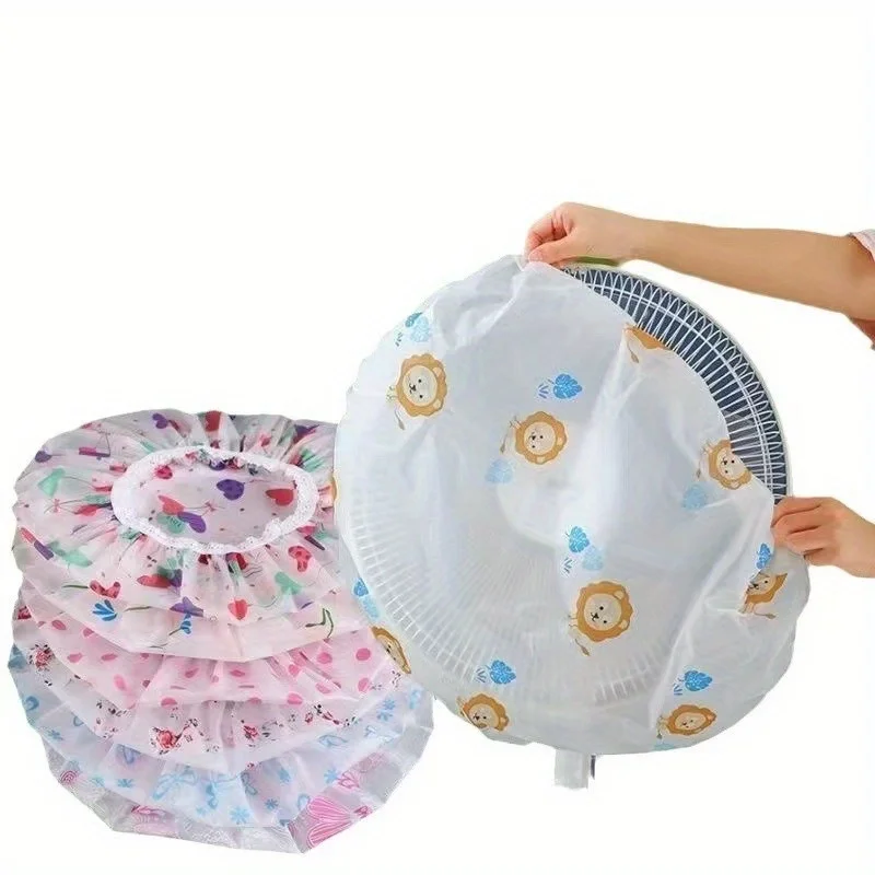 One Set 2 Electric Fan Dust Cover • Durable Protective Cover • Suitable for All Fans • Easy-to-Clean Design for All Seasons image 4