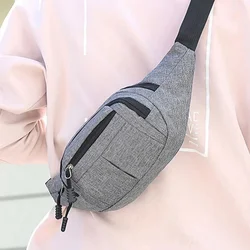 Waterproof Canvas Men's Sports Bag - Small Korean Waist Bag, Messenger Bag for Outdoor Activities,