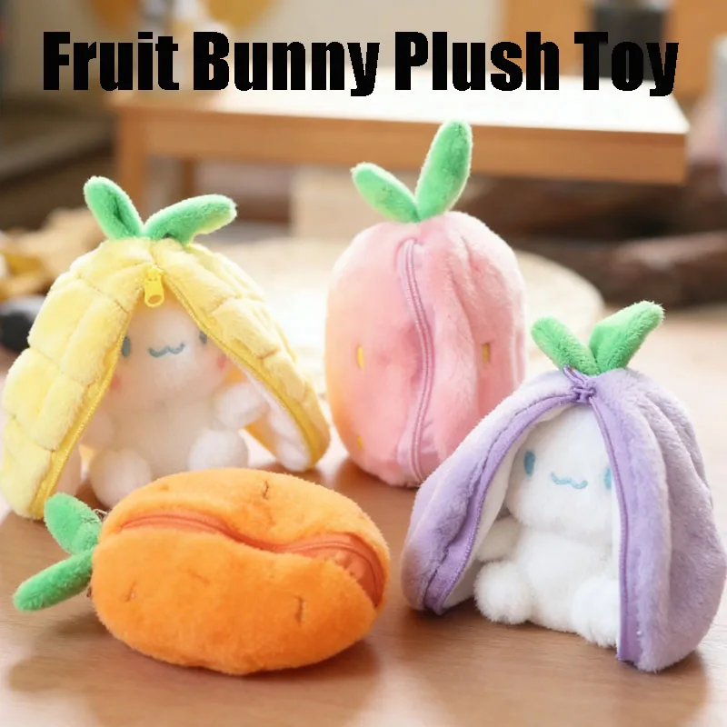 

Плюшевая игрушка-кролик «Фруктовый зайчик»: морковка и клубника превращаются в кролика. Милый подарок для детей на день рождения и Рождество. Маленькие плюшевые игрушки.