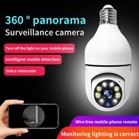 2025 Hot E27 Surveillance Camera LED Light Bulb Camera 360° WiFi Security Light Spotlight Automatic Human Tracking Night Vision