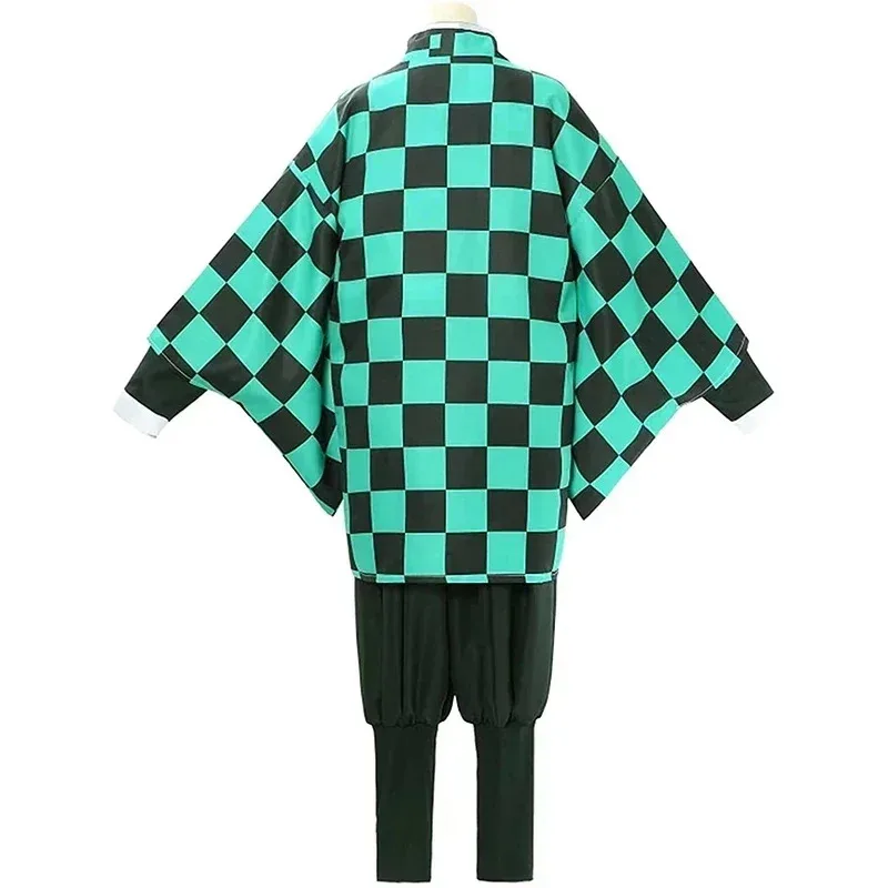 Tanjirou Kamado Cosplay Anime Demon Slayer Kimetsu No Yaiba Cosplay disfraz uniforme Haori Kimono peluca traje Halloween adulto niño