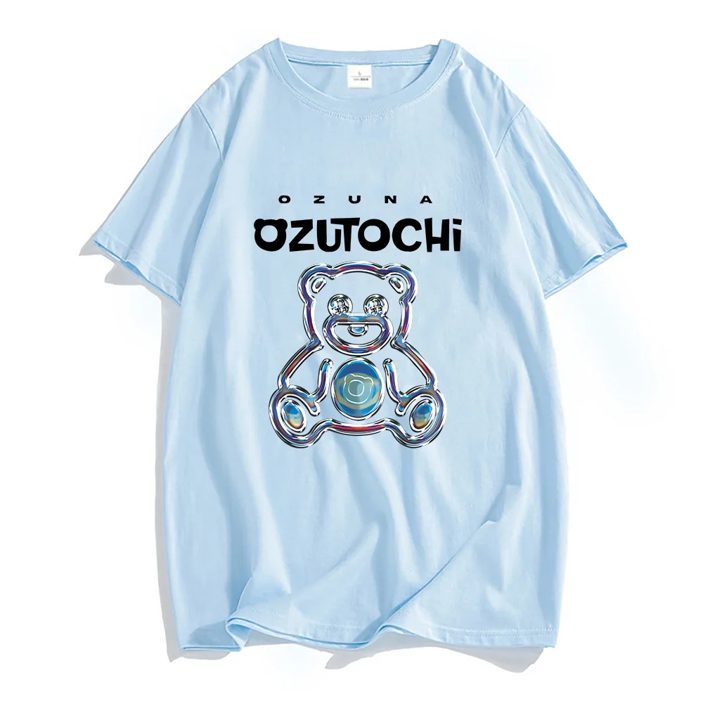 2025 Ozuna Rapper Print T-shirts Bear Cartoon Graphic Printing Tee-shirt Streetwear Hip Hop Fashion Style Tshirt Cotton Soft Men