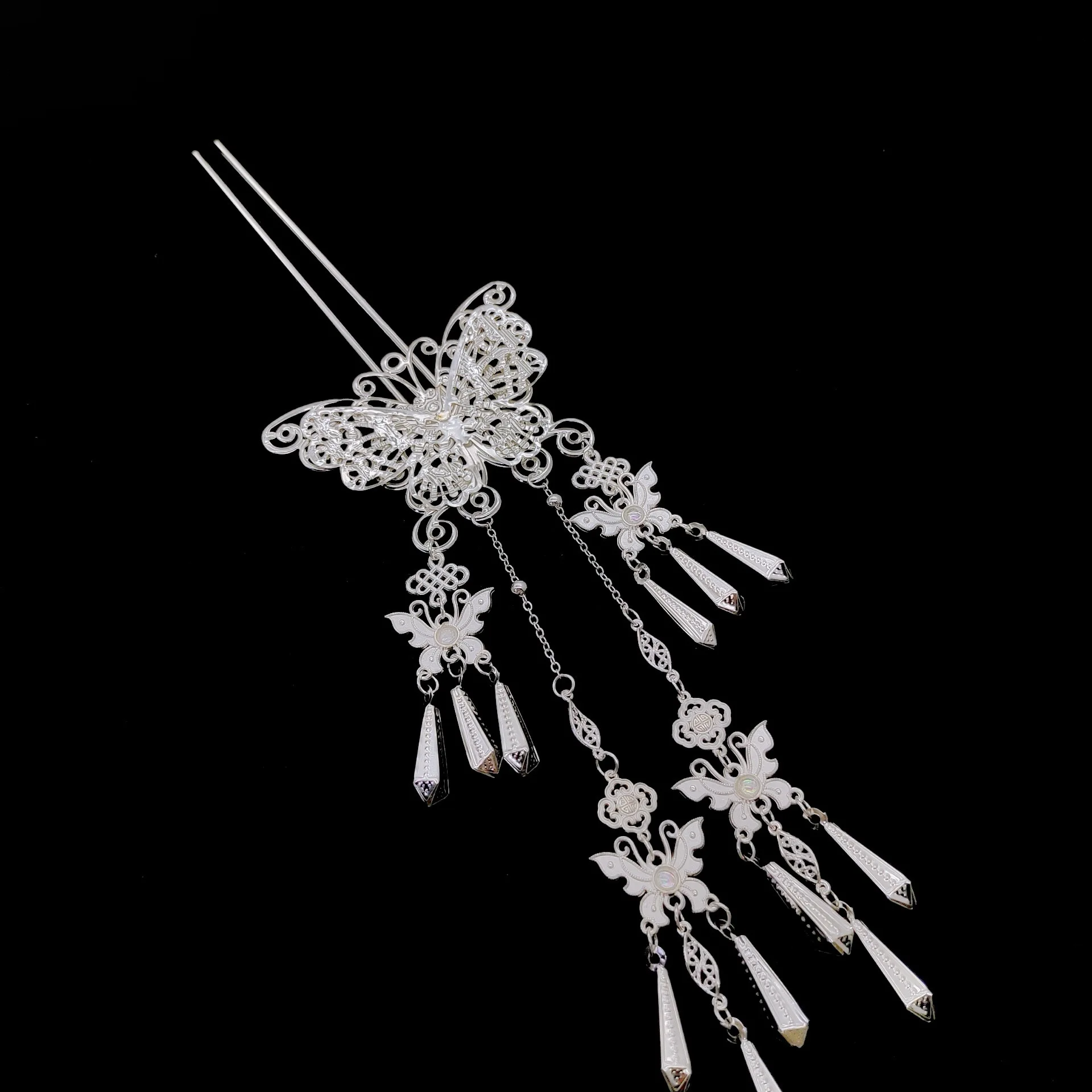 

Новая заколка-бабочка в китайском стиле, аксессуар для волос с кисточкой в древнем стиле, женский элитный стиль, заколка для волос с катушкой