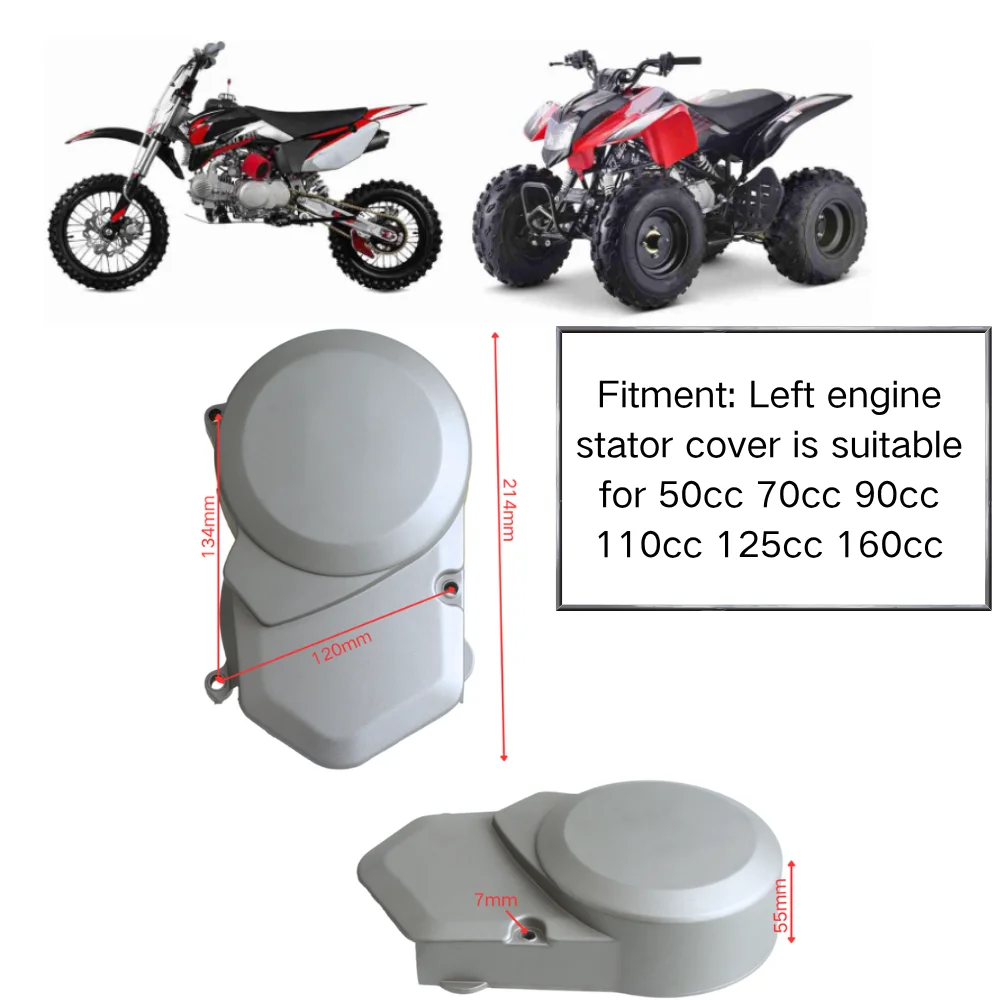 Left Engine Magnet Side Casing Motor Block & Cylinder Parts Fit 50CC 100CC 125CC 140CC 150CC 160CC Pit Bike