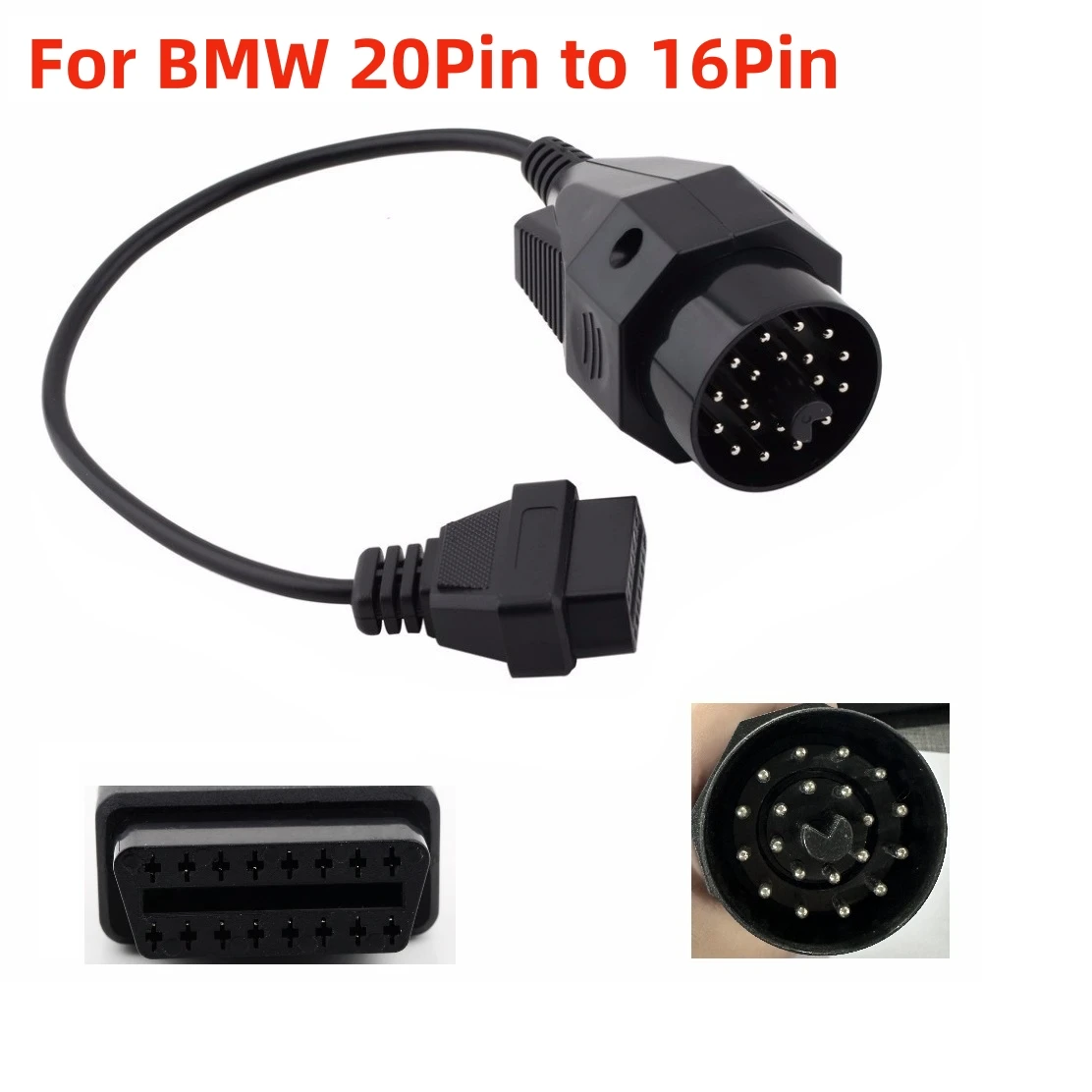 

For BMW 20pin OBD II OBD Adapter for BMW 20 PIN to OBD2 16 PIN Female Connector e36 e39 X5 Z3