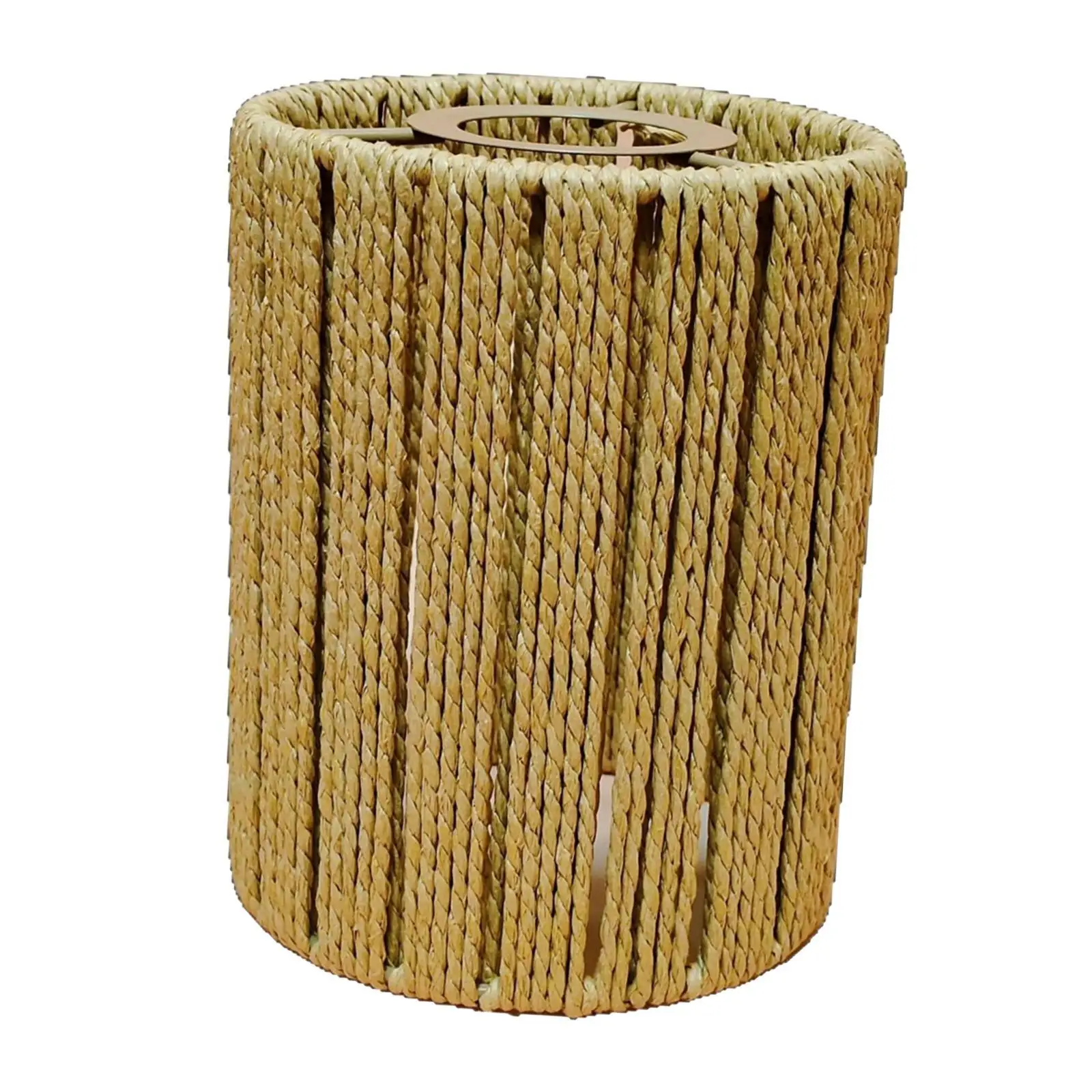 Paper Rope Lampshade Bulb Guard Rustic Hanging Light Cage Woven Lamp Shade Hanging Lamp Cover for Restaurant Kitchen Island