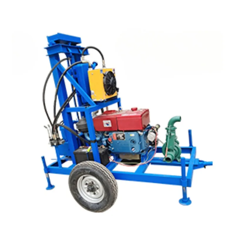 

Small hydraulic diesel farmland complete set of civil well drilling equipment