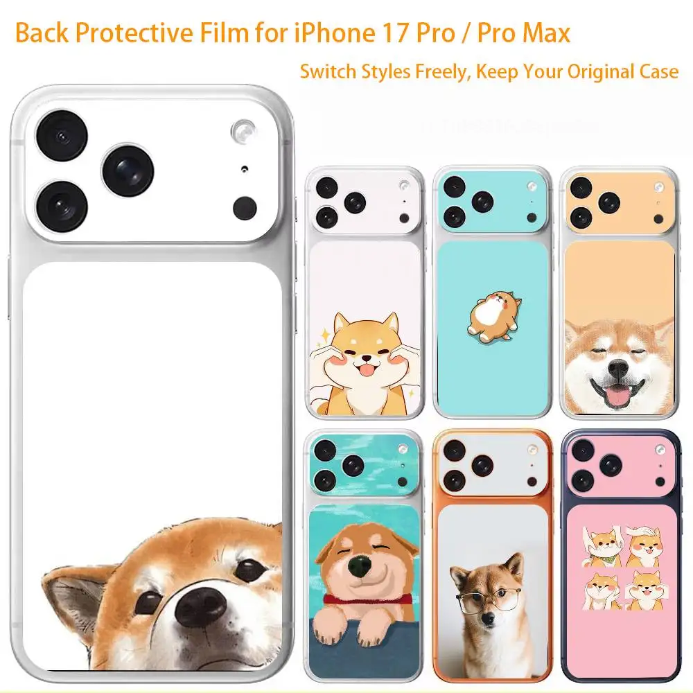 

Cute Shiba Inu dog 3D Full Body Skin Decal for iPhone 17/Pro/Pro Max Color Rear Protective Sticker