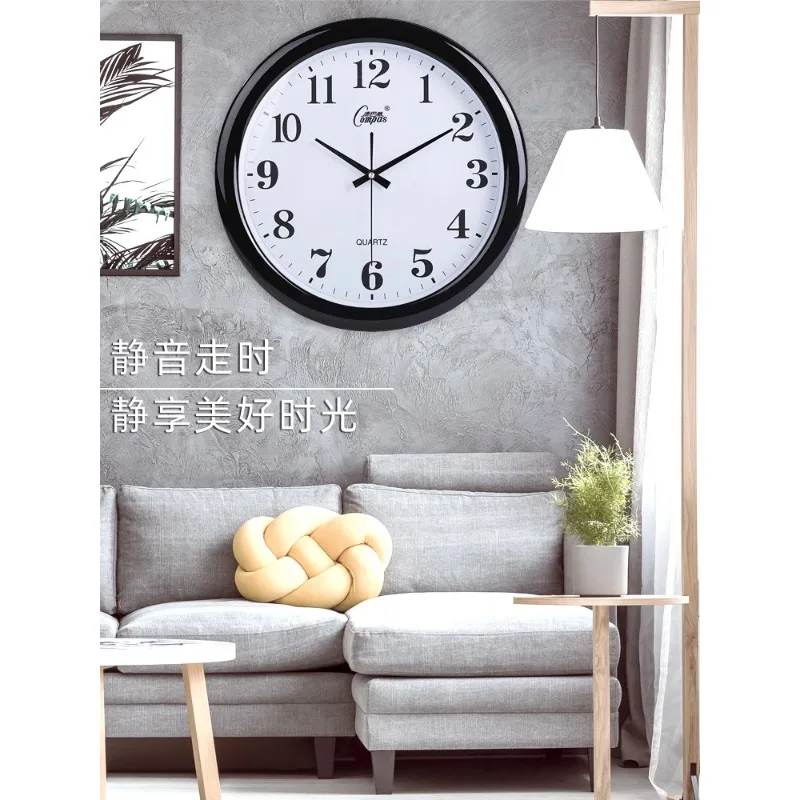 16-inch glass wall clock scanning second silent movement clock simple creative wall clock personality round.