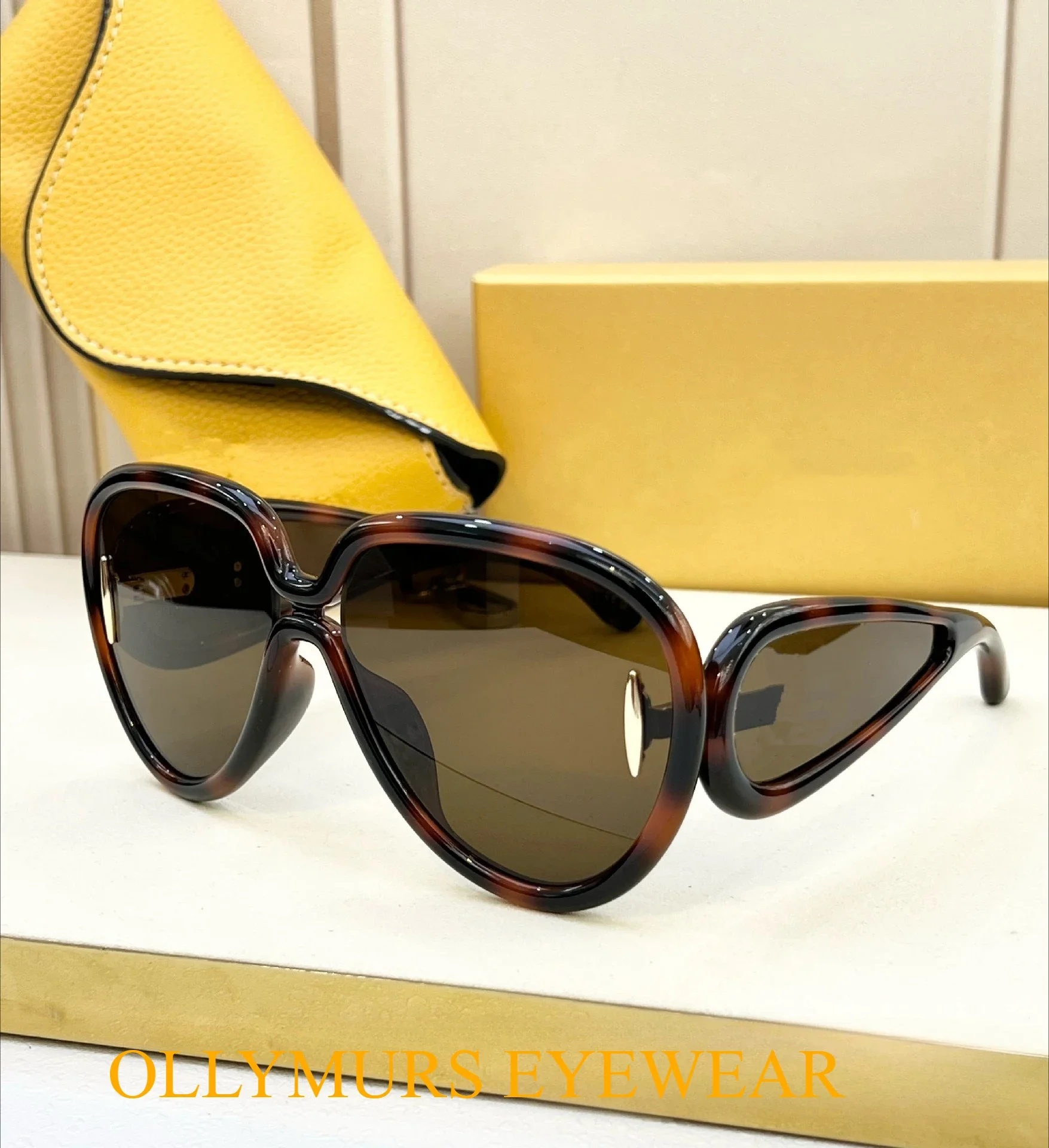 جودة عالية أزياء جديدة النظارات الشمسية المصمم الأصلي LW40132II المستقبل الحديث خلات والنايلون الطيار قناع النظارات الشمسية العصرية #6