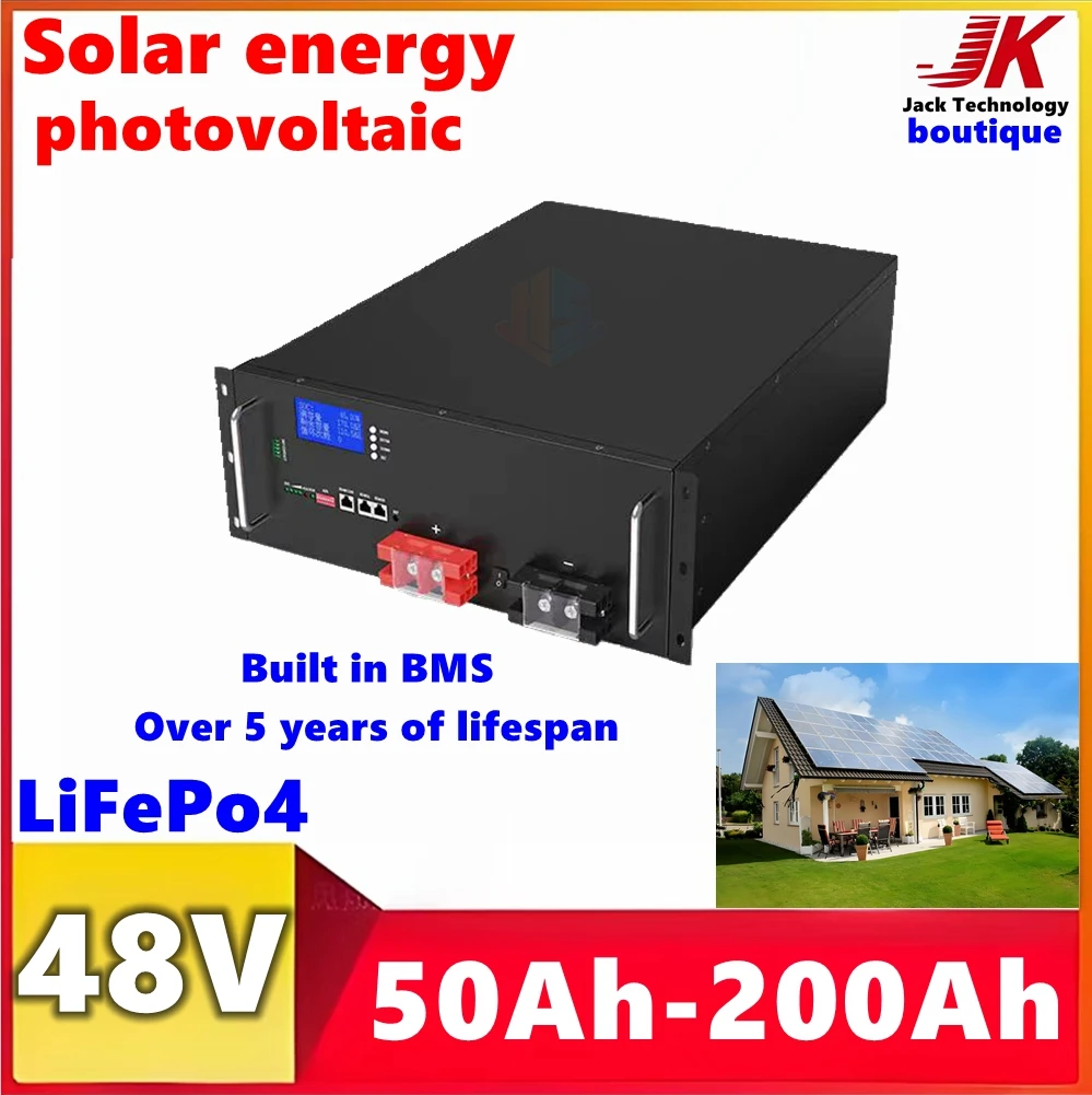 

JK 48V 50Ah 100AH 150Ah 200Ah Lifepo4 lithium battery bluetooth for photovoltaic solar system hybrid inverter 2KW 5KW 10KW≥5yers