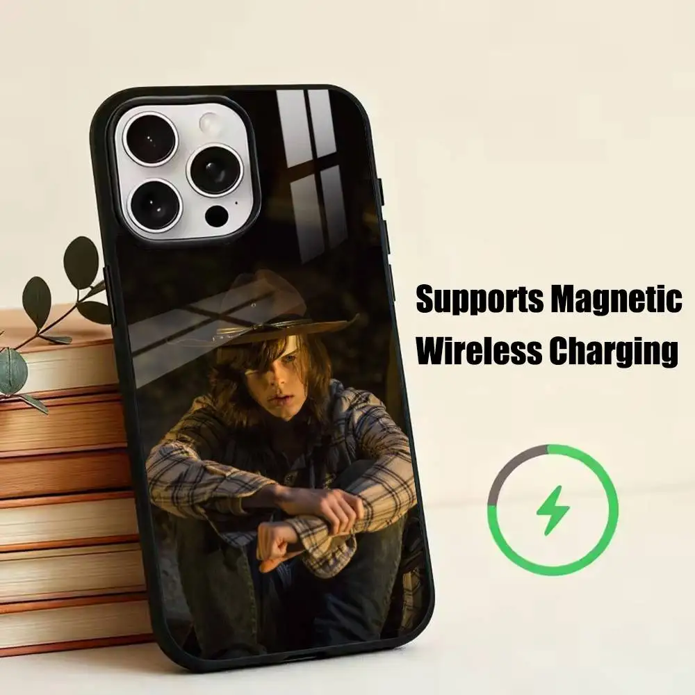 The Walking D-Dead Carl TV  Phone Case For iPhone17,16,15,14,13,12,11 Plus,Pro Compatible with magnetic wireless charging Gift