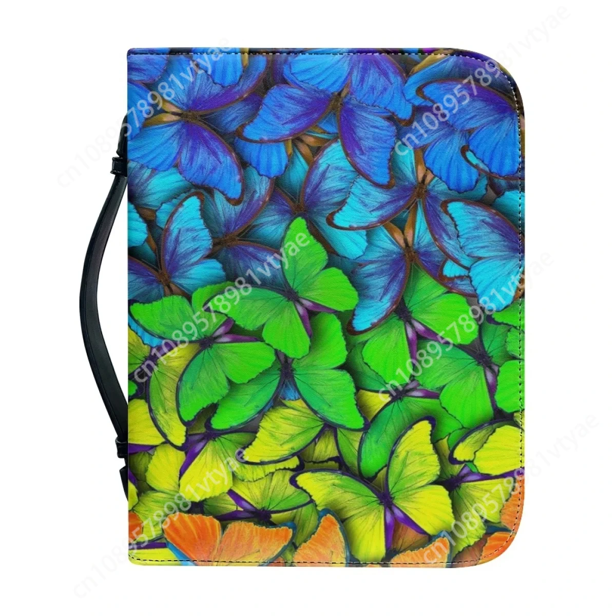 Mulheres Ombre Borboleta Art Print Bíblia Capa Case, prático Bíblia Bolsas De Armazenamento, bolsas de couro para a Bíblia Igreja, cristã