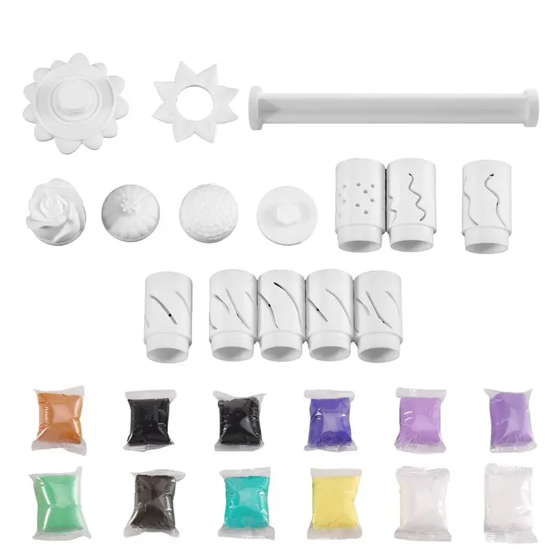 Modular Clay Flower Maker Kit -With 12-Color Modeling Clay