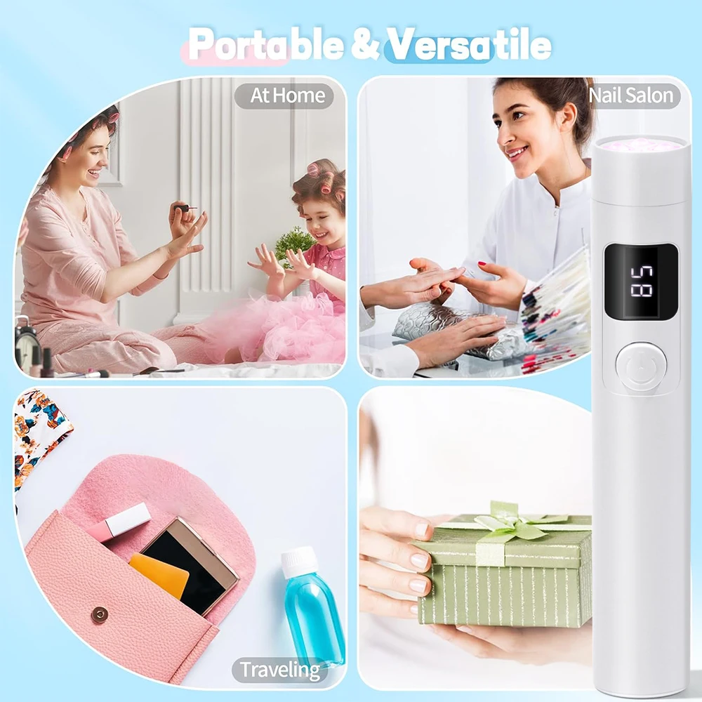 แบบพกพามินิเล็บโคมไฟ Salon Quick แห้ง USB เครื่องเป่าเล็บ Home Phototherapy เครื่องมือ Professional UV ไฟฉาย LED ปากกา