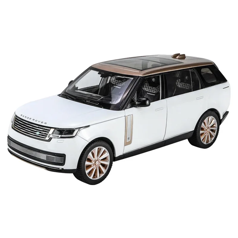 1:18 2022 LAND ROVER RANGE ROVER SV Diecast Metal Alloy Model samochodu Dźwięk Światło Odciągnij Powrót Kolekcja Zabawki dla dzieci Prezenty