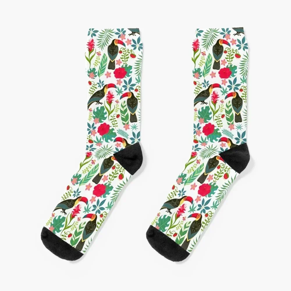 

Floral Toucan Socks Children's summer loose Stockings man Socks Women's Men's