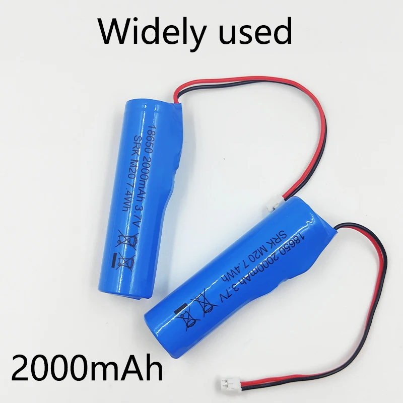 DGCF 18650 Rechargeable Lithium Battery 3.7V 2000mAh with PCB PH2.0-2P Battery for Fishing LED Light Bluetooth Speaker Bluetooth