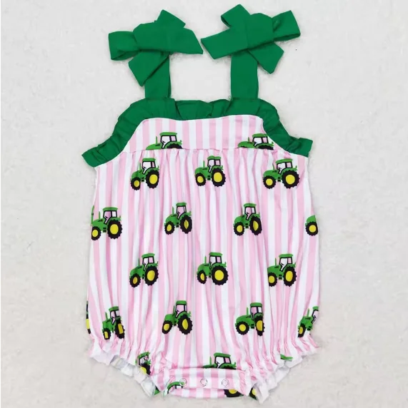 

Fashion Baby Girls Clothes Truck Ruffle One Piece Rompers Little Girl Rompers