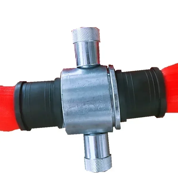 65 مللي متر ارتفاع درجة الحرارة الضغط على الوجهين نوع 3 أنابيب خرطوم حريق الري المتينة مع اقتران Bs