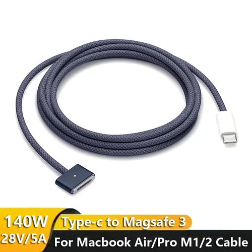 Adaptador de cargador de Cable USB tipo C a Magsafe magnético de 3 generación para MacBook Pro Air 14 16 M2 140W Cable de carga rápida 2m