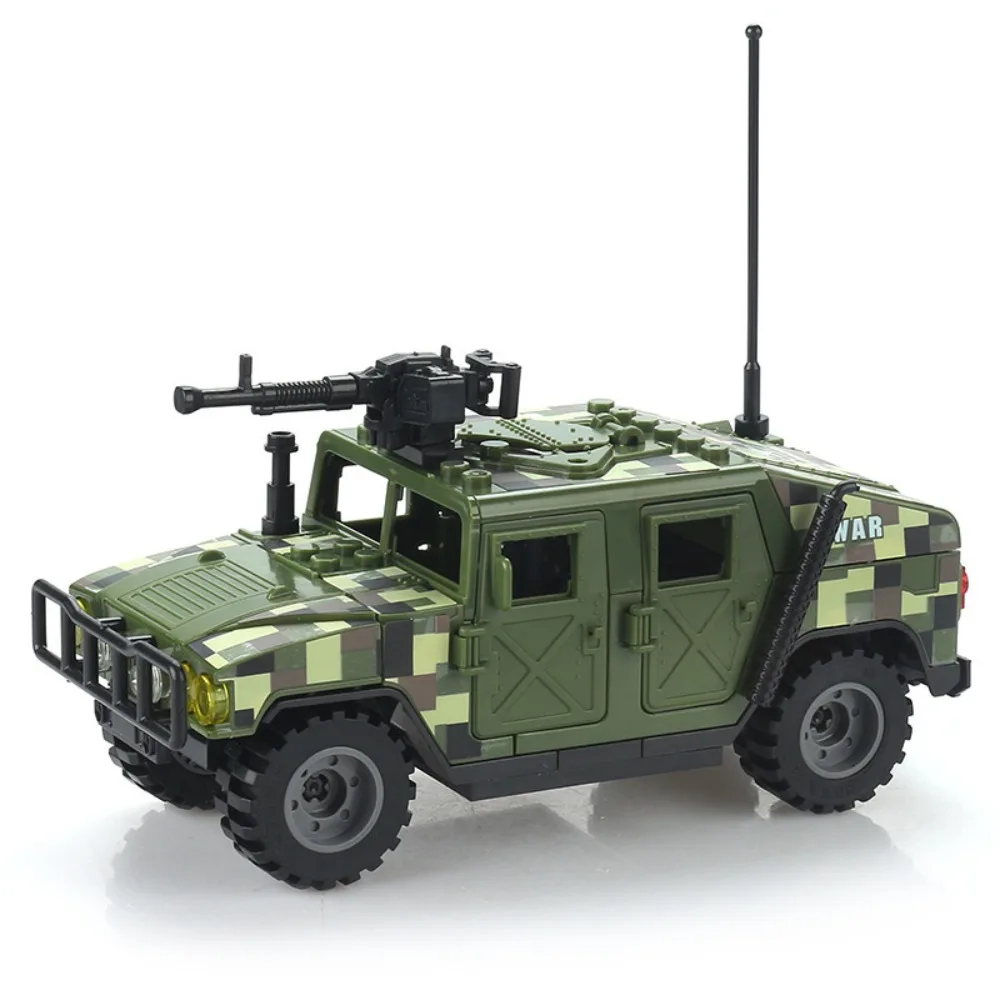 

Home Decoration Black Vehicle Building Blocks Removable Vehicle Model Army green Model Building Bricks Competitive