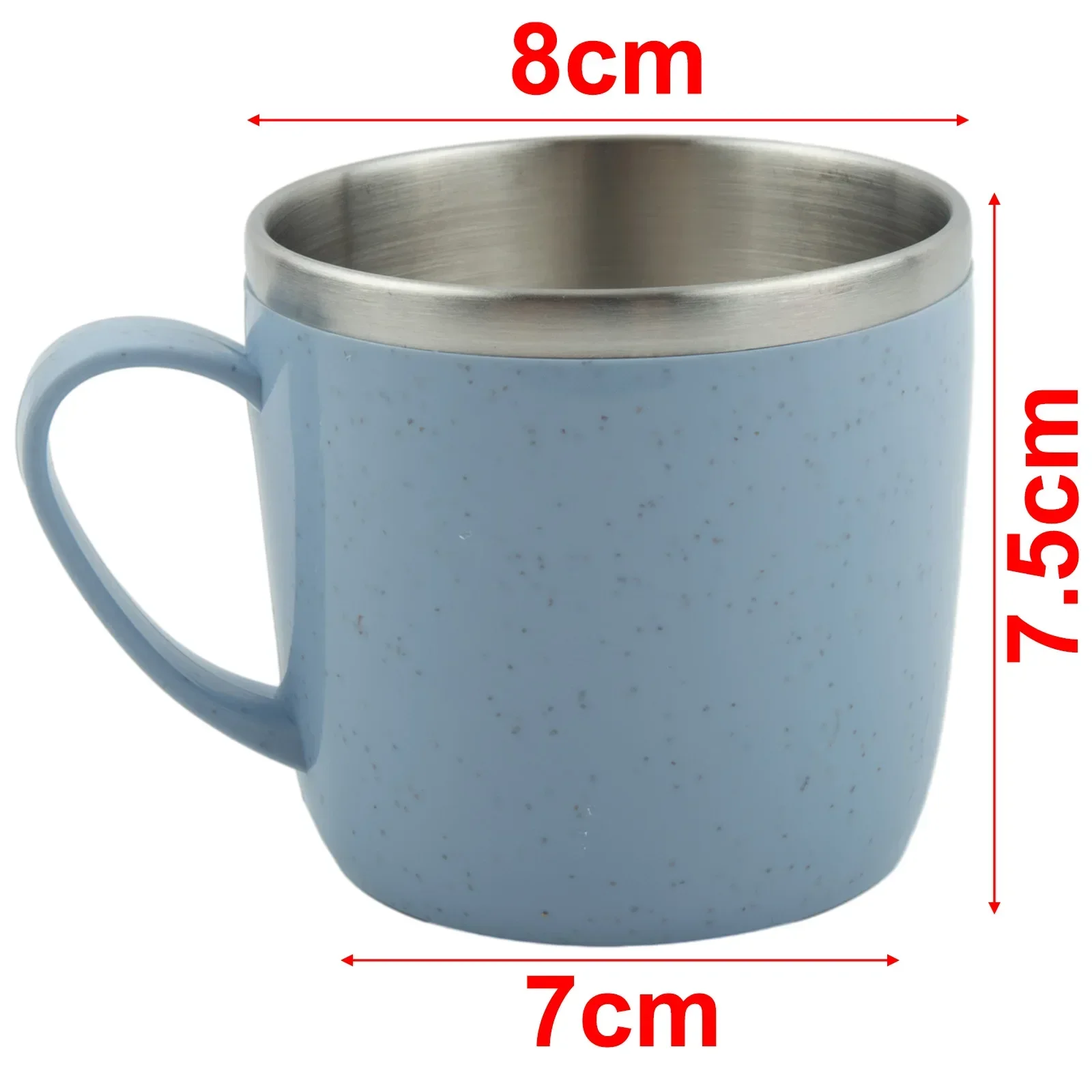 Coffee Mugs Stainless Steel Cup Shatterproof With Handle Anti-scalding Double-layer For Children Insulated Cup