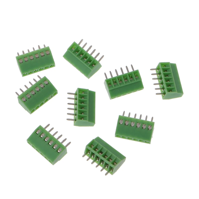 K1MF 10 Pcs 2Pin-10Pin Screw PCB Mounted Terminal Blocks Connector 2.54mm