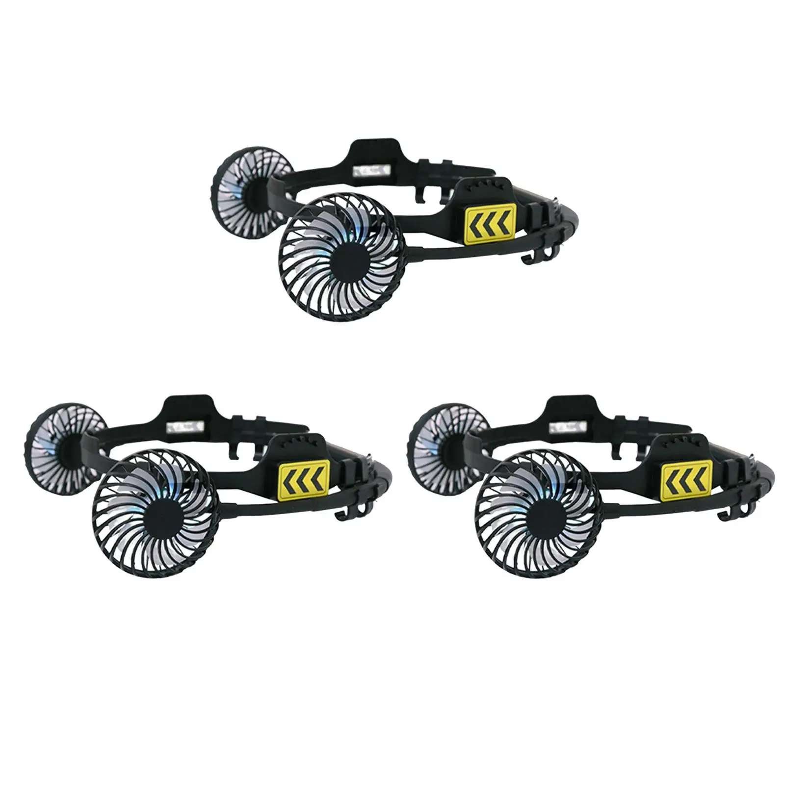 

3x Cooling Fan for Hard Hats with Universal Adapter, Suitable for Various Helmet Styles