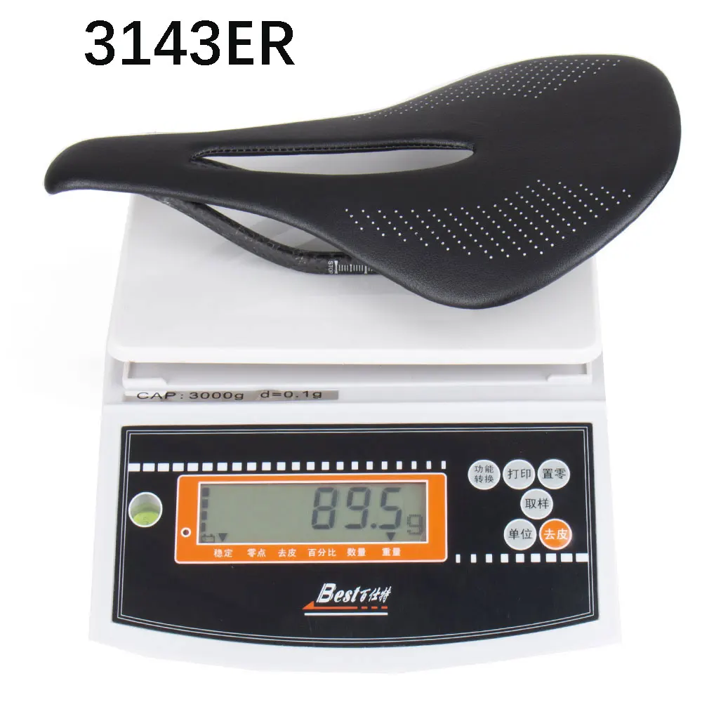 ELITA ONE SUPER LIGHT MTB/Rennrad-Sattel 240*143mm Carbon-Schienen 7x7/7x9mm Fahrradsitz Superleicht 90g – Detail 5