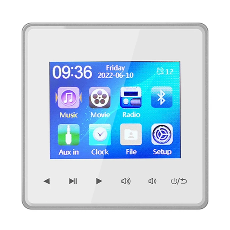 

Home New Mini Bluetooth 2.8 HD Screen Wall Amplifier Music Center Sound System TV Tablet Smart Digital Stereo FM Durable (White)