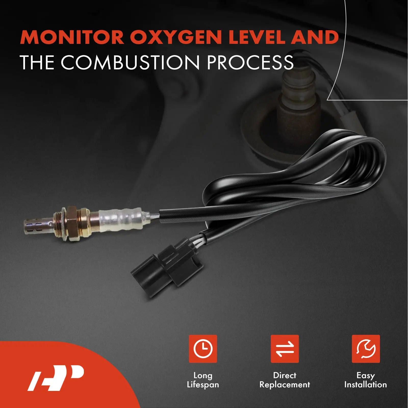 A-Premium Left Engine Compartment O2 Oxygen Sensor for Honda Gold Wing GL1800A GL1800B