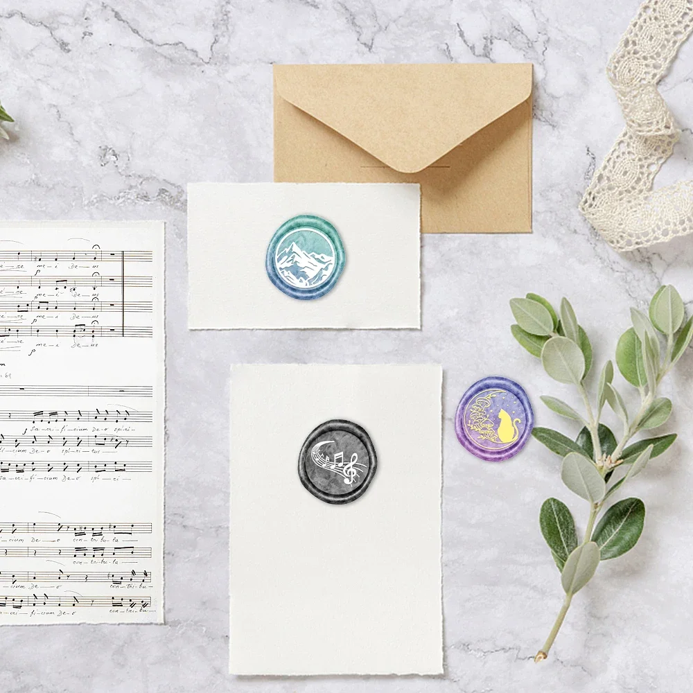 1 مجموعة ختم من الشمع ختم مجموعة 1 قطعة ختم من الشمع رئيس و 1 قطعة مقبض خشب الورد فراشة القمر شريط نمط لتزيين الحروف