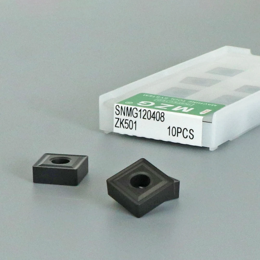 เม็ดมีดคาร์ไบด์ MZG 10 ชิ้น รุ่น SNMG120404 SNMG120408 SNMG120412 สำหรับเหล็กความแข็งสูง เครื่องจักรกลซีเอ็นซี SNMG1204 เม็ดมีดคาร์ไบด์ SNMG